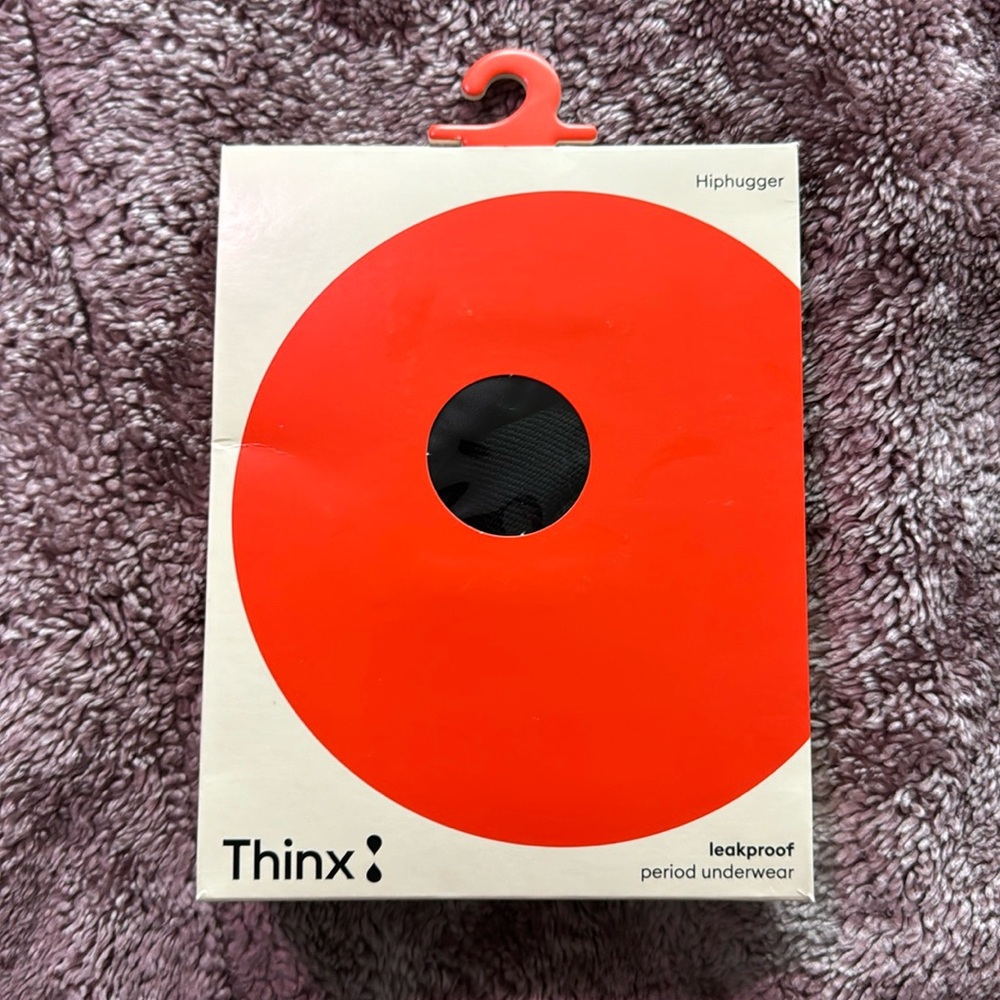 Thinx period underwear,new in box, size small, black. Comfort stretch hiphugger.